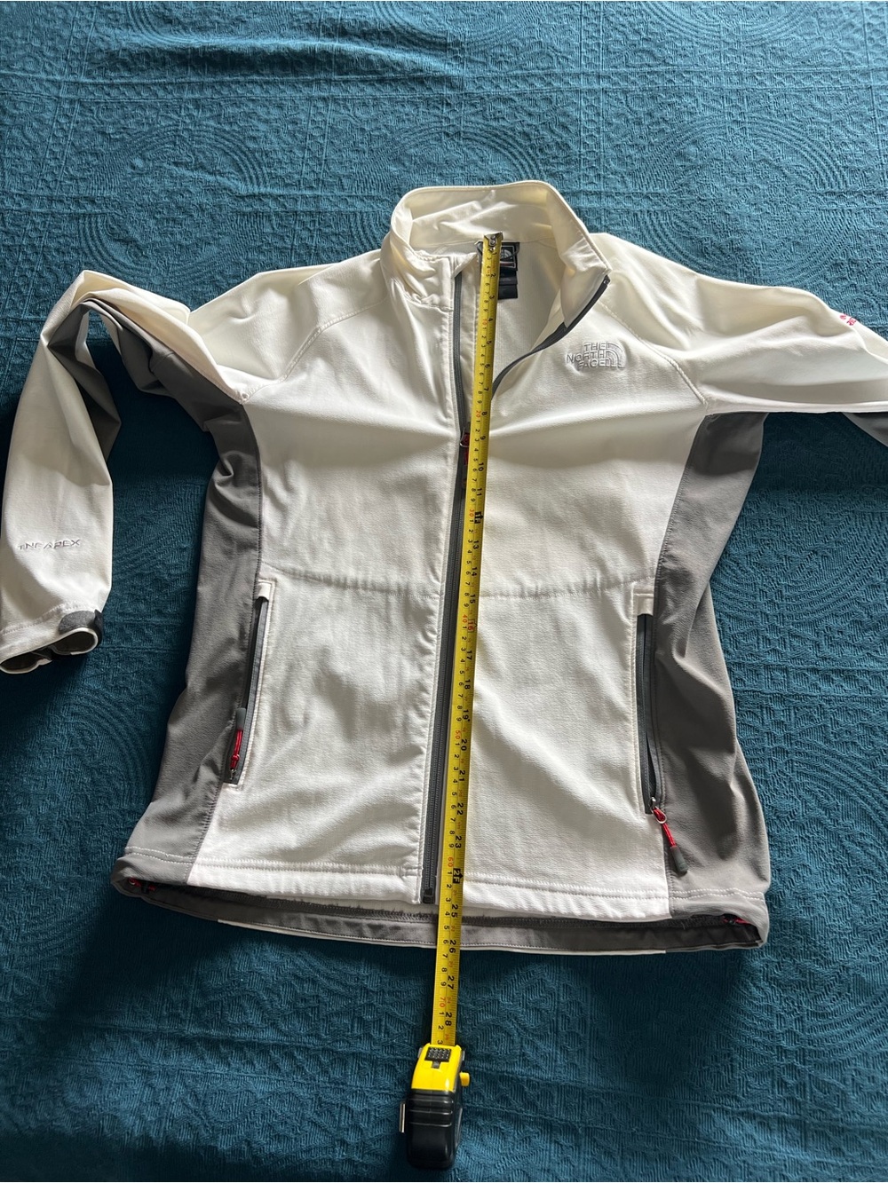 The North Face Summit Series White Gray Zip-Up Activewear Cinch Hem Jacket-L - Picture 15 of 16